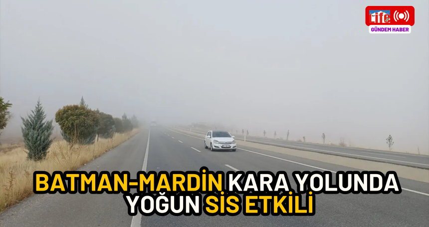 Batman-Mardin kara yolunda yoğun sis etkili