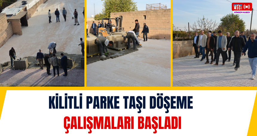 O mahallede kilitli parke taşı döşeme çalışmaları başladı