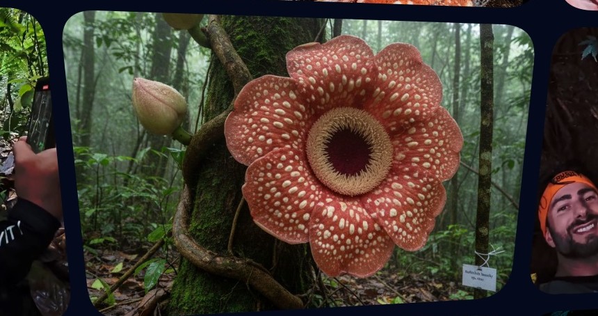 13 yıllık arayış, mutluluk gözyaşlarıyla bitti: Sumatra’da nadir Rafflesia hasseltii çiçeği açtı