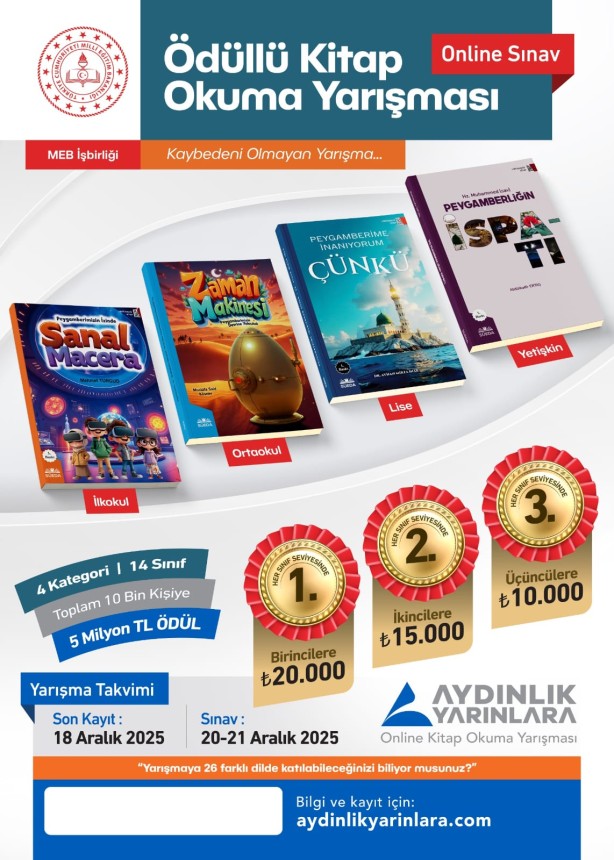 AYDINLIK YARINLARA ONLİNE KİTAP OKUMA YARIŞMASI