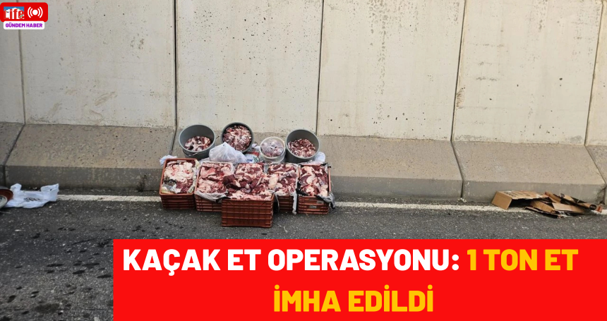 Kaçak et operasyonu: 1 ton et imha edildi